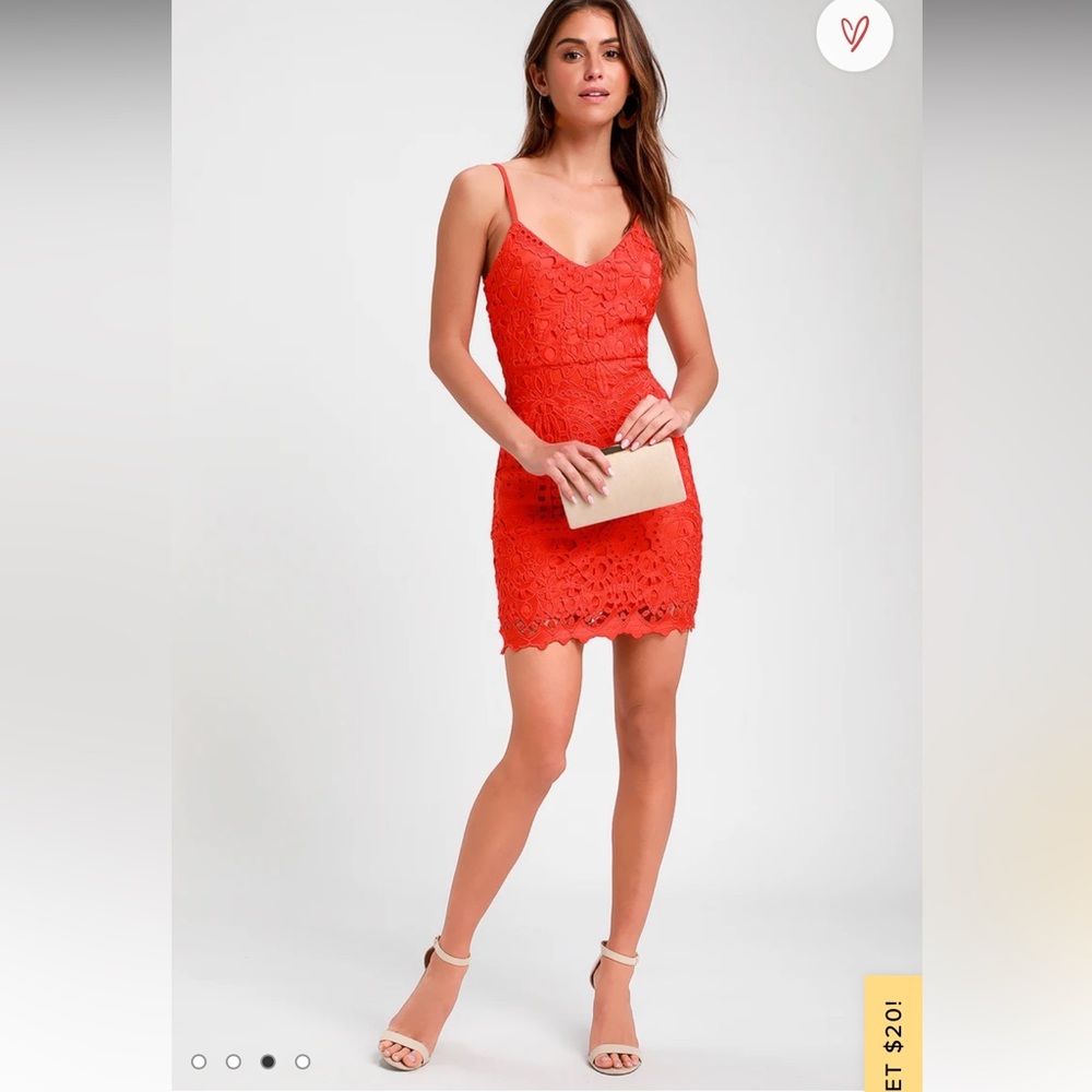 Lulus NWT orange mini dress. Womens XL